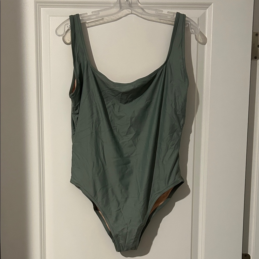 Madewell Sage Green One-Piece Swimsuit